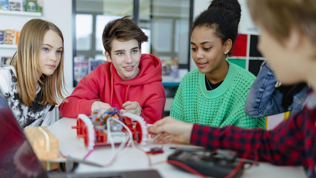 Children working together on a project